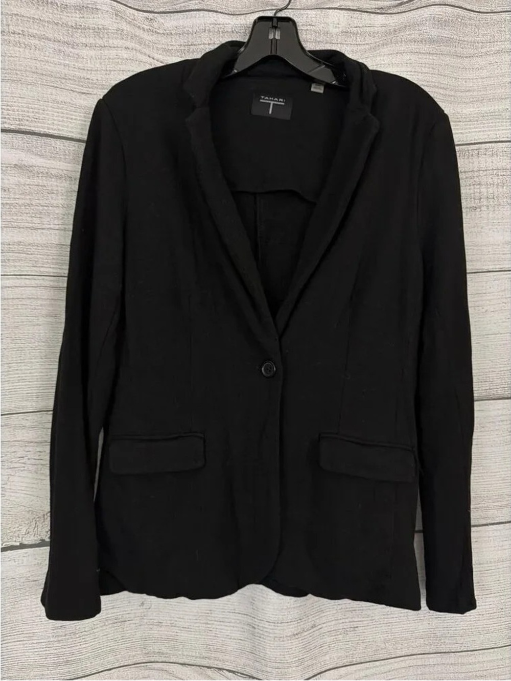Tahari Black Women's Single-Button Blazer Jacket